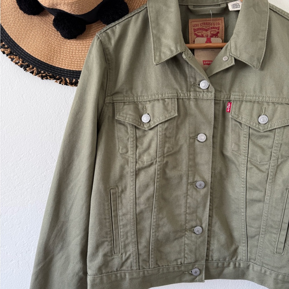 Levi's Olive Green Women's Jean Jacket - Picture 10 of 13